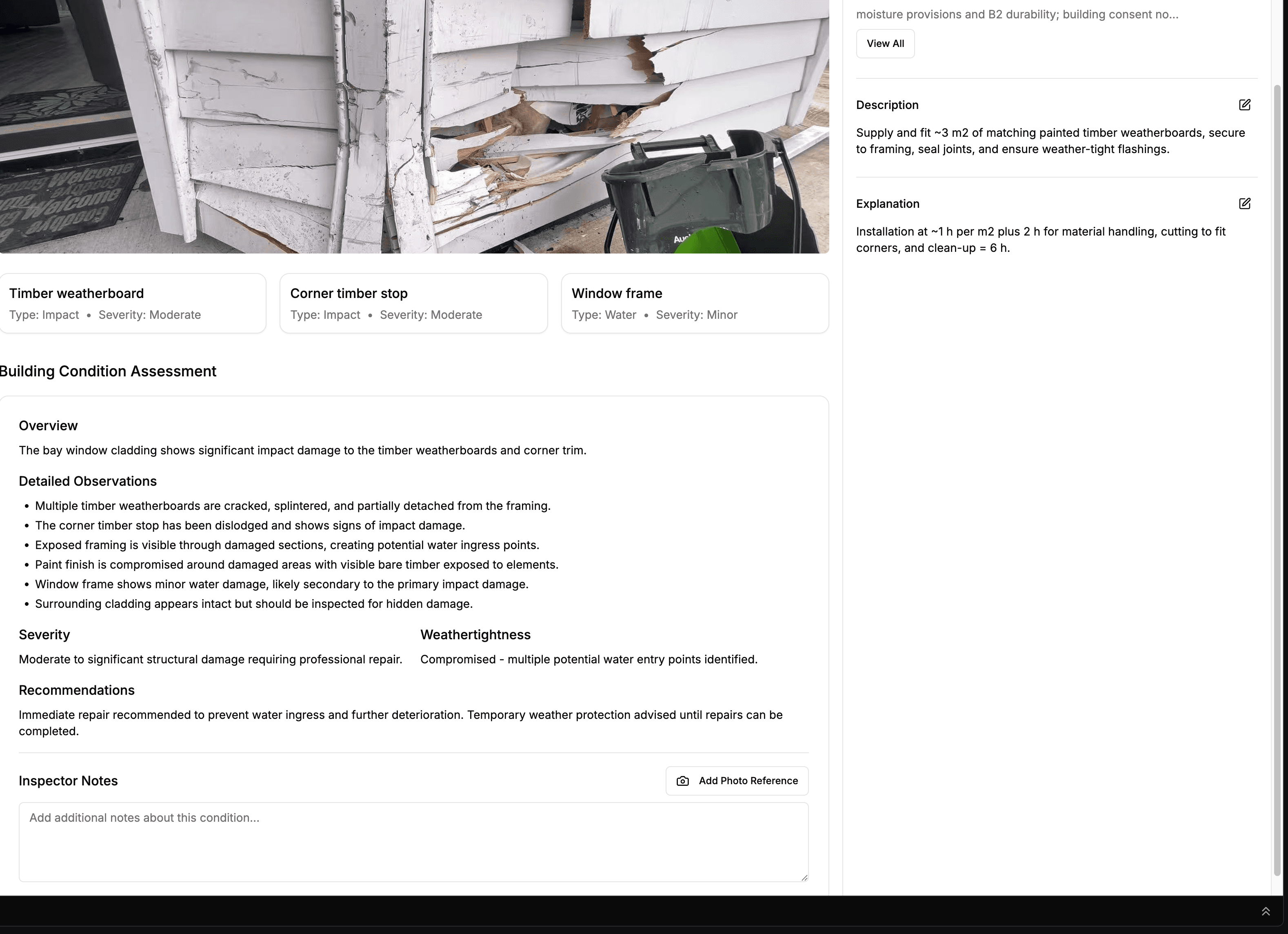 Line items + pricing.