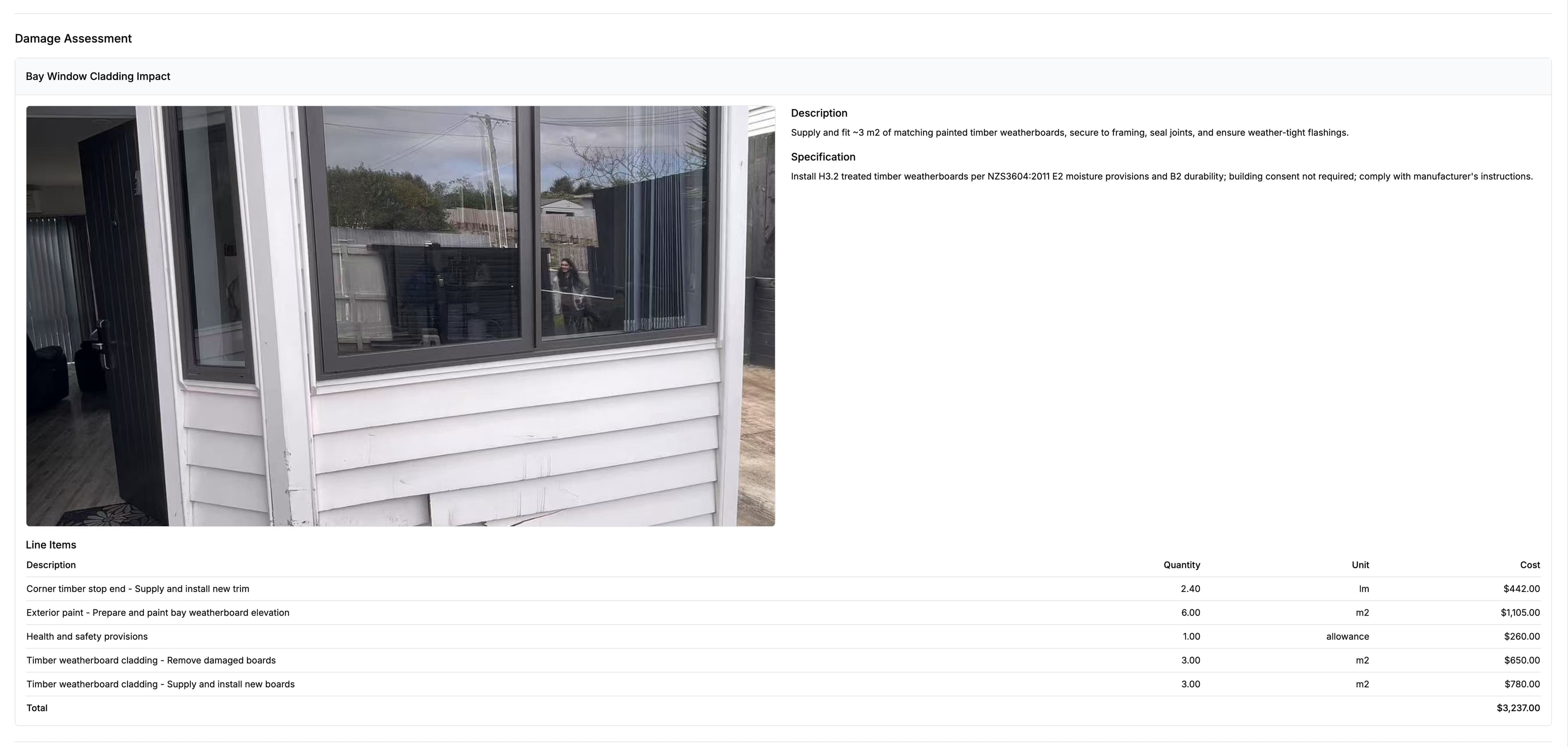 Inoscope automatically builds detailed quotes from photos